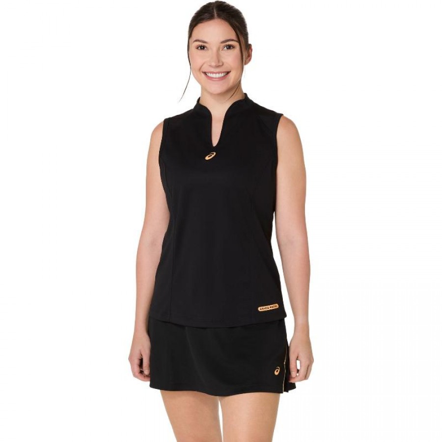 Asics Padel Court Noir T-Shirt Femme