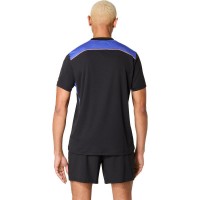 Asics Padel Court SS Top Black Cobalt Blue T-shirt