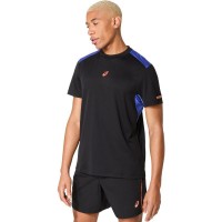 Asics Padel Court SS Top Black Cobalt Blue T-shirt