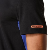 Asics Padel Court SS Top Black Cobalt Blue T-shirt