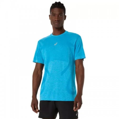 Camiseta Asics Road Seamless SS Top Azul Cielo