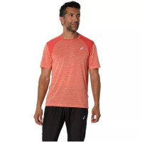 Camiseta Asics Road SS Top Coral Arena  Offre - Pas cher