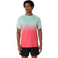 Camiseta Asics Seamless SS Top Coral Verde  Oferta + Barato