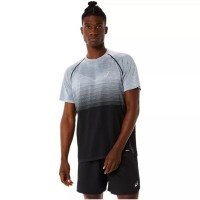 Camiseta Asics Seamless SS Top Negro Performance Gris  Oferta + Barato