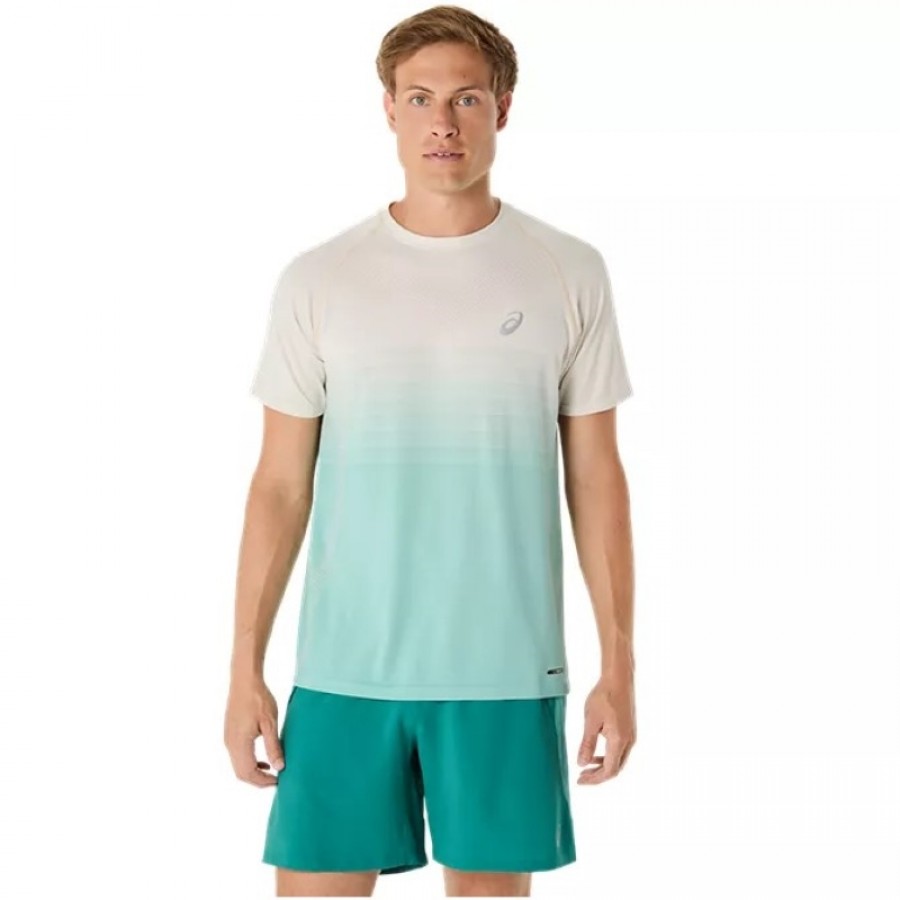 Camiseta Asics Seamless SS Top Verde Birch  Offre - Pas cher