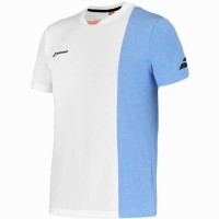 Babolat Play Crew T-shirt White Blue Orange