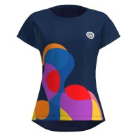 Camiseta Feminina Bidi Badu Twiggy Capsleeve Dark Blue Mix  Oferta + Barato