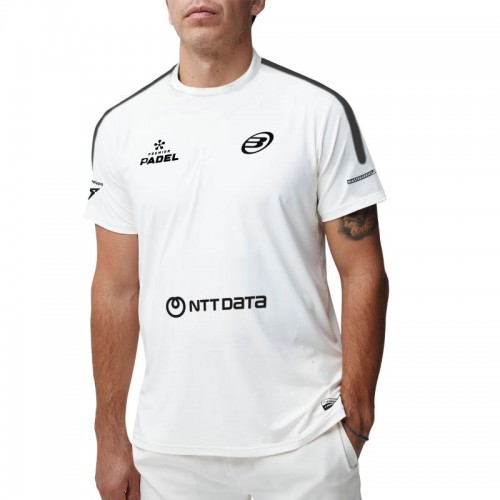 T-shirt blanc Bullpadel Juan Tello Montse