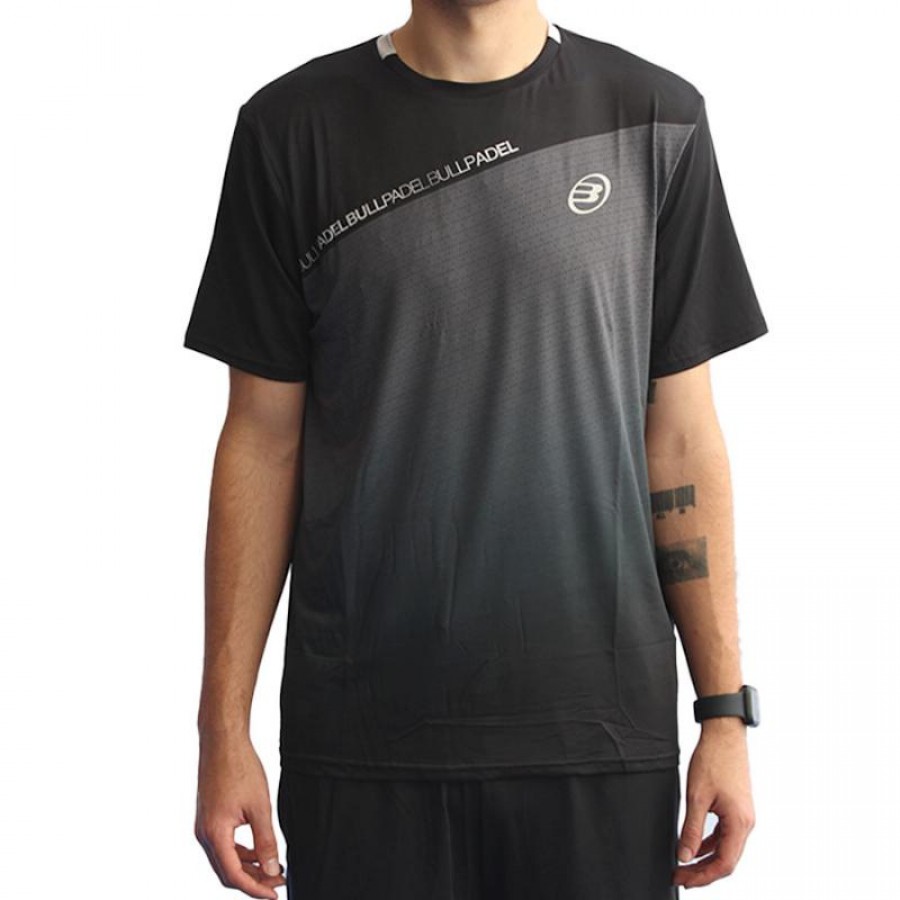 Camiseta preta Bullpadel Summit  Oferta + Barato