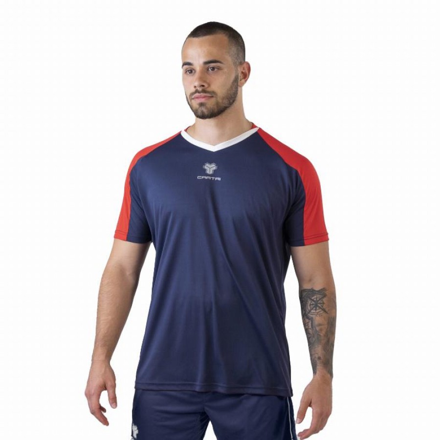 Camiseta Cartri School Vermelha Azul Marinho  Oferta + Barato