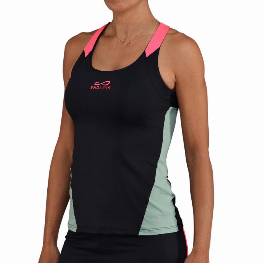T-shirt Endless Grace Noir Vert Forêt