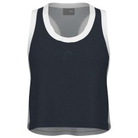 Camiseta Head Play Crop Top Azul Marino Gris Mujer  Oferta + Barato