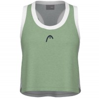 Camiseta Head Play Crop Top Verde Gris Mujer  Oferta + Barato