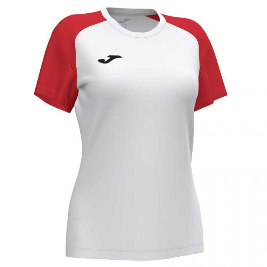 Joma Academy IV Blanc Rouge T-shirt Femme  Offre - Pas cher
