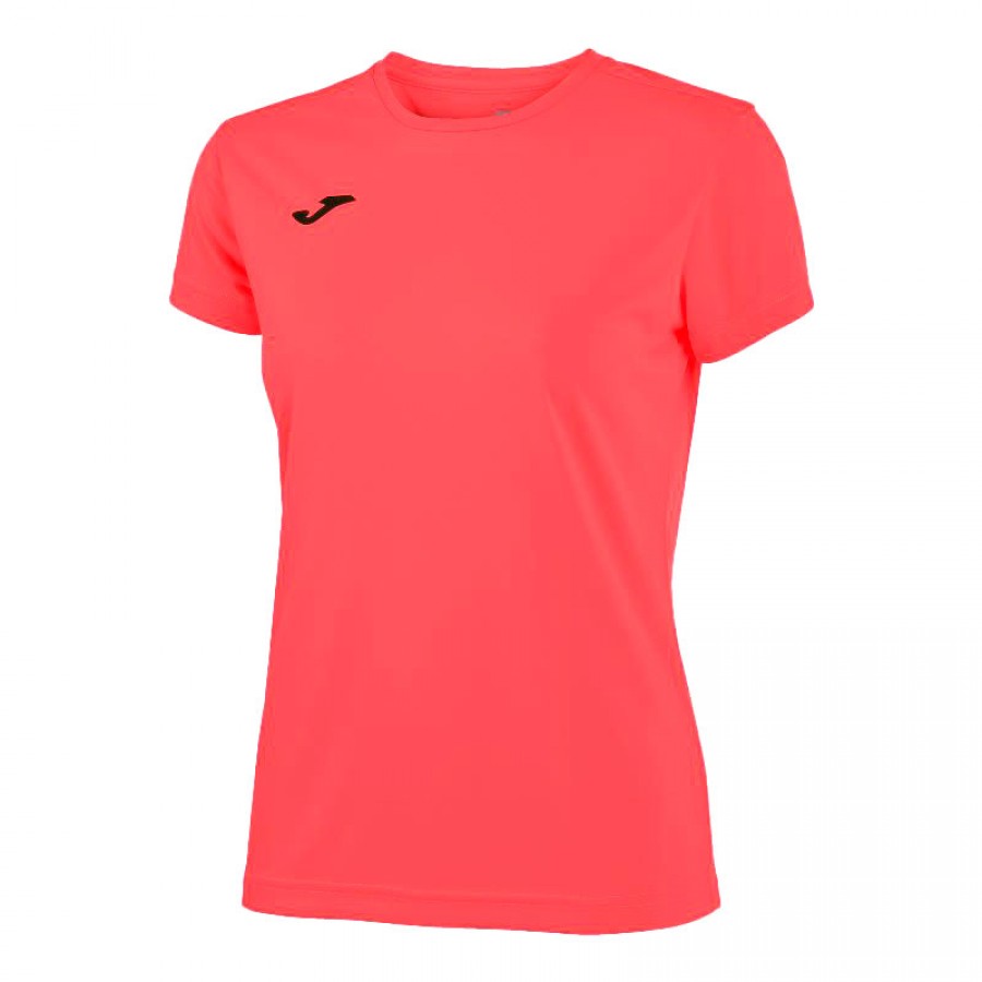 Joma Combi Coral Fluor Femme T-Shirt  PADELPOINT Joma Combi Coral Fluor Femme T-Shirt