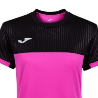 Camiseta Joma Montreal Rosa Preta para Mulheres  Oferta + Barato