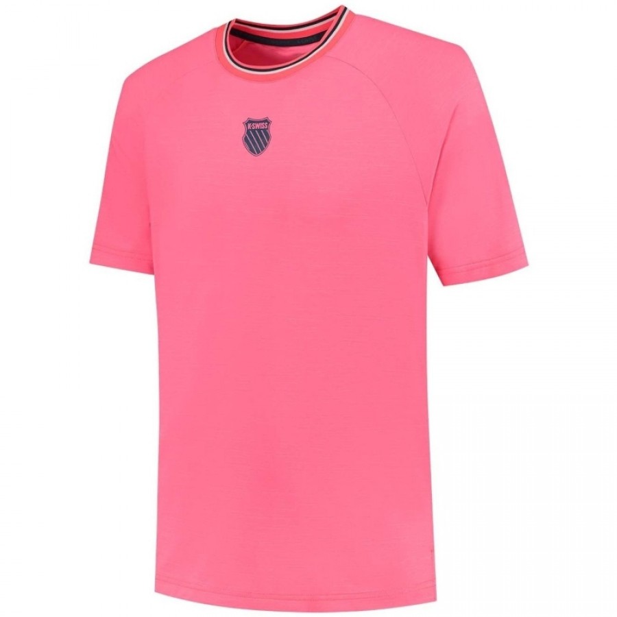 Camiseta Kswiss Hypercourt Melange 3 Rosa  Offerta + Economico