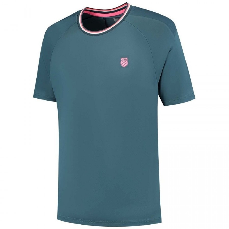 Camiseta Kswiss Hypercourt Mesh Crew 4 Verde Petroleo  Offerta + Economico