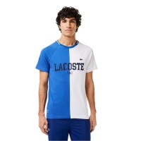 T-Shirt Lacoste Daniil Medvedev Azul Branco  Oferta + Barato