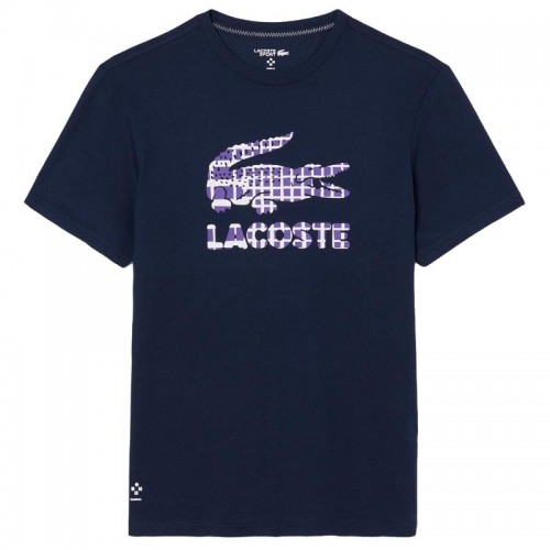 T-shirt de tennis Lacoste Daniil Medvedev bleu marine