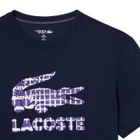T-shirt de tennis Lacoste Daniil Medvedev bleu marine  Offre - Pas cher