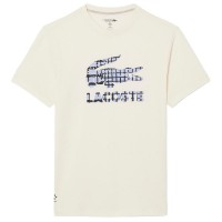Lacoste Daniil Medvedev T-Shirt Tennis Blanc Cassé  Offre - Pas cher