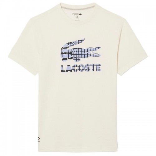 Lacoste Daniil Medvedev T-Shirt Tennis Blanc Cassé
