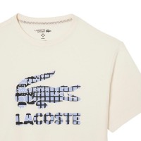 Lacoste Daniil Medvedev T-Shirt Tennis Blanc Cassé  Offre - Pas cher