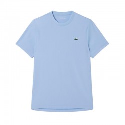 Camiseta Lacoste Esticamento Leve Azul Claro