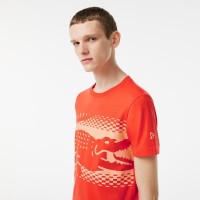 Lacoste Novak Djokovic Orange T-shirt  Offre - Pas cher