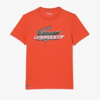 T-shirt Lacoste Sport Algodon Ecologico Orange   Offre - Pas cher
