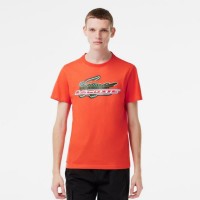 T-shirt Lacoste Sport Algodon Ecologico Orange   Offre - Pas cher