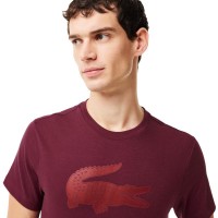 T-shirt Lacoste Sport Bordeaux  Offre - Pas cher