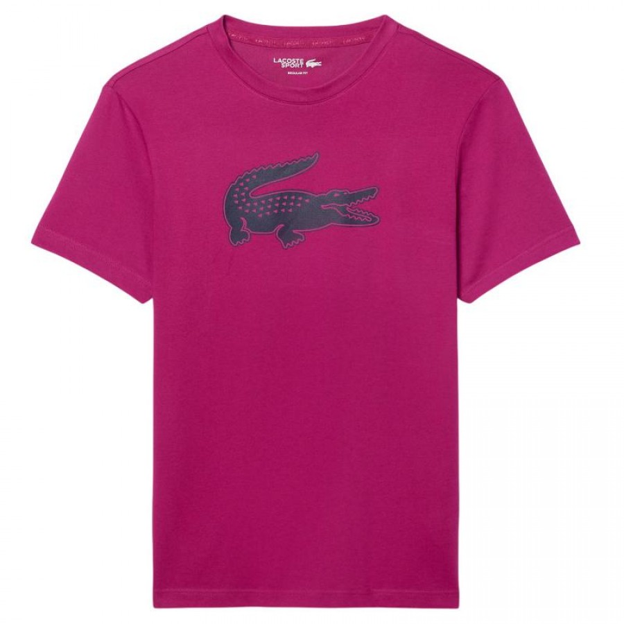 Lacoste Sport Fuchsia Navy Blue T-Shirt
