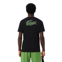 Camiseta Preta Verde Graphic Lacoste Sport