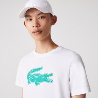 Lacoste Sport T-shirt Respirant Blanc  Offre - Pas cher