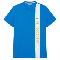 Camiseta Lacoste Sport Ultra Dry Azul Blanco  Oferta + Barato