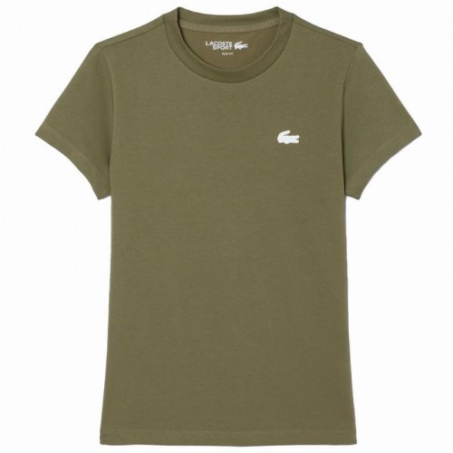 Women''s Lacoste Sport Green Khaki T-Shirt