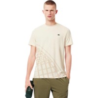 Lacoste Ultra Dry Off-White Tennis T-Shirt  Offre - Pas cher