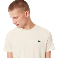 Lacoste Ultra Dry Off-White Tennis T-Shirt  Offre - Pas cher