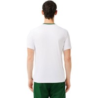 T-shirt Lacoste Ultra Dry Vert Blanc  Offre - Pas cher
