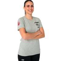 Camiseta Lok A1 Padel Bridger Gris Melange Mujer  Oferta + Barato