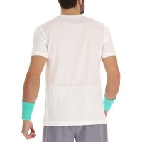 T-shirt Lotto Top IV Blanc Brillant Turquoise Vert Gris  Offre - Pas cher