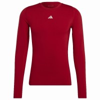 Adidas Techfit Maglietta Manica Lunga Rosso  Offerta + Economico
