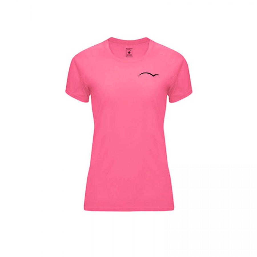 Camiseta PadelPoint Tournament Rosa Fluor Mujer  Oferta + Barato