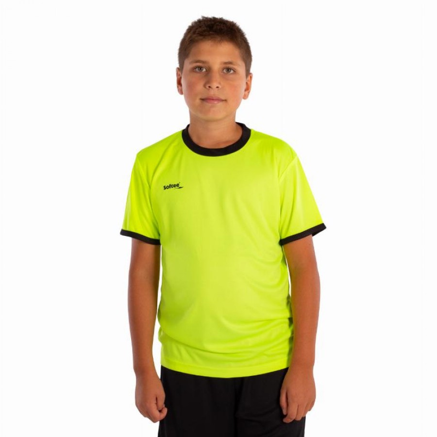 Camiseta Softee Galaxy Amarillo Fluor Negro Junior