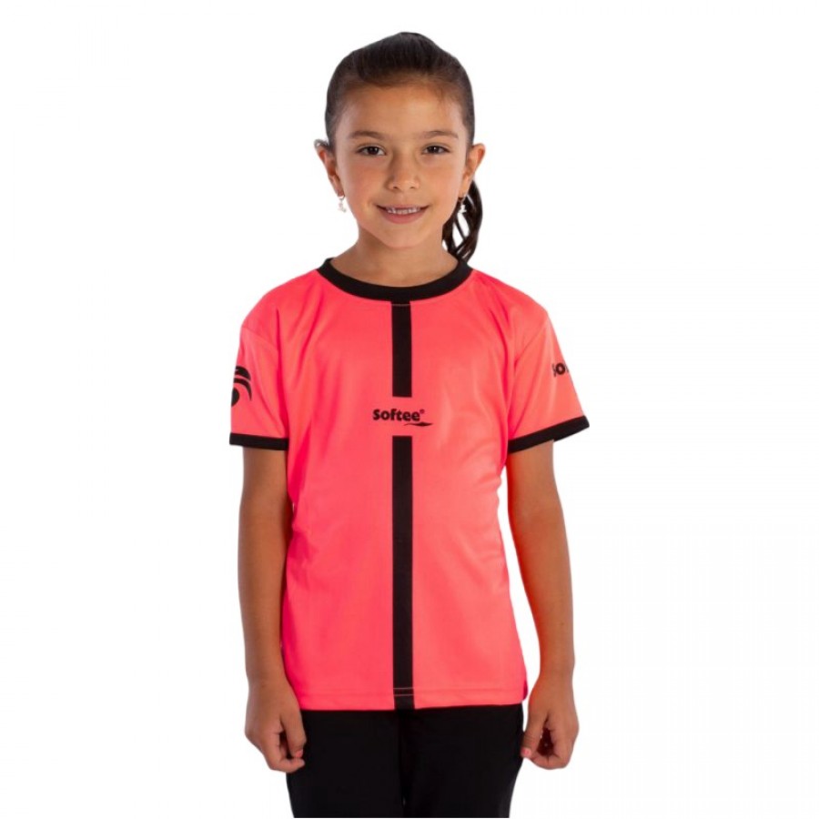Softee Tipex Coral Fluor Black Junior T-Shirt  Offer + Cheap
