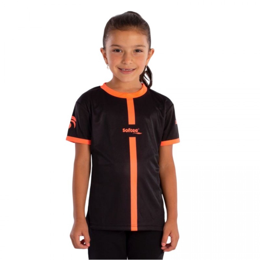 Camiseta Softee Tipex Black Coral Fluor Junior  Oferta + Barato