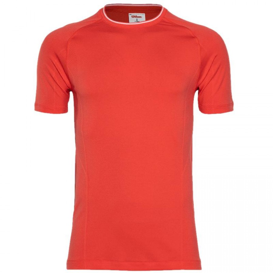 Camiseta Wilson Team Seamless Crew Rojo  Offer + Cheap