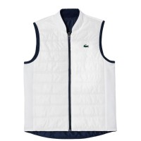Gilet femme Lacoste Slim Fit bleu marine blanc  Offre - Pas cher